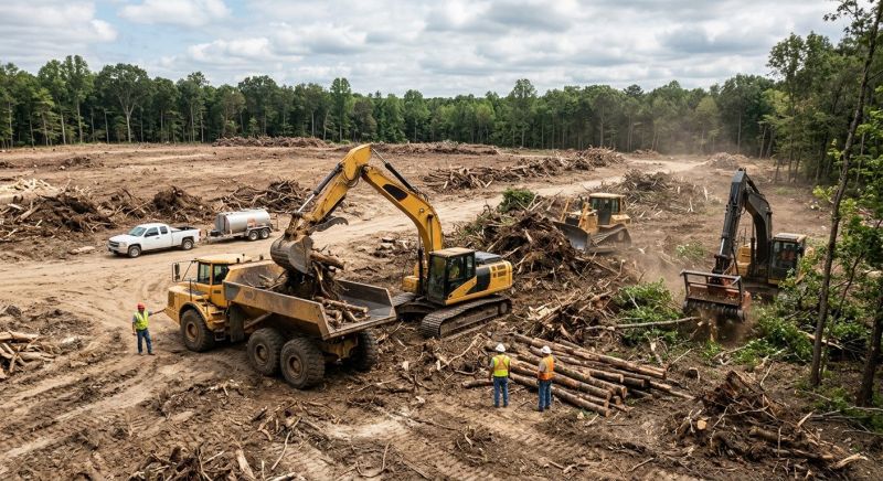 Parking Lot Land Clearing in Katy, TX