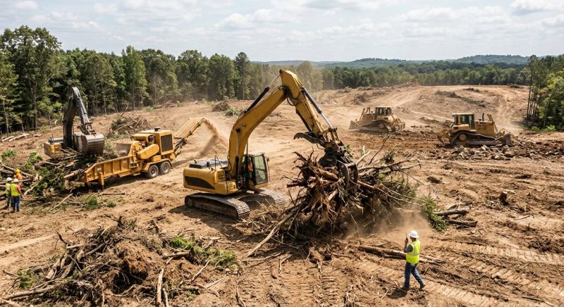 Parking Lot Land Clearing in Gwinnett County, GA