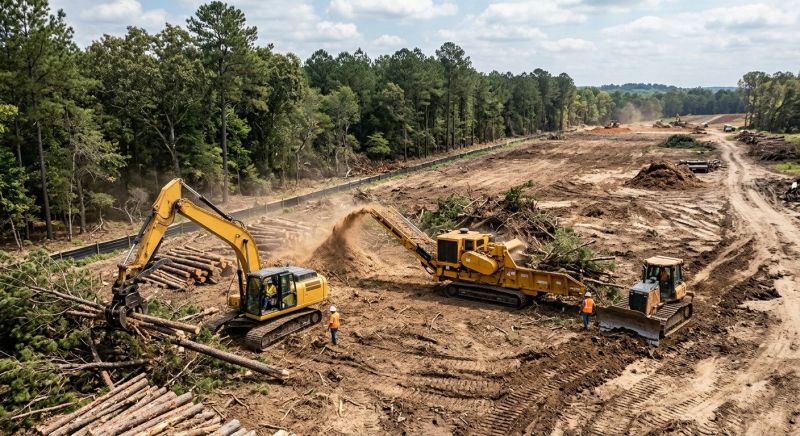 Parking Lot Land Clearing in Gwinnett County, GA