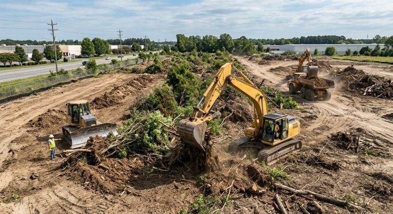 Parking Lot Land Clearing in Cumming, GA