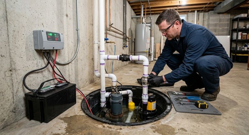 Sump Pump Relocation in Framingham, MA